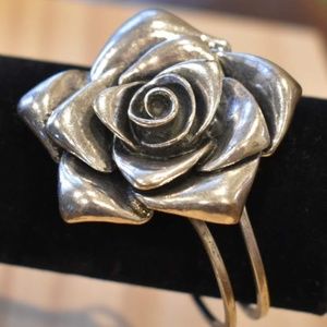 Metal Flower Cuff Bracelet